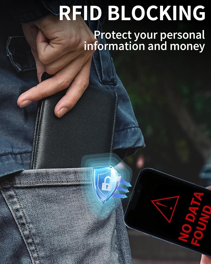 Genuine Leather Bifold Wallet for Men