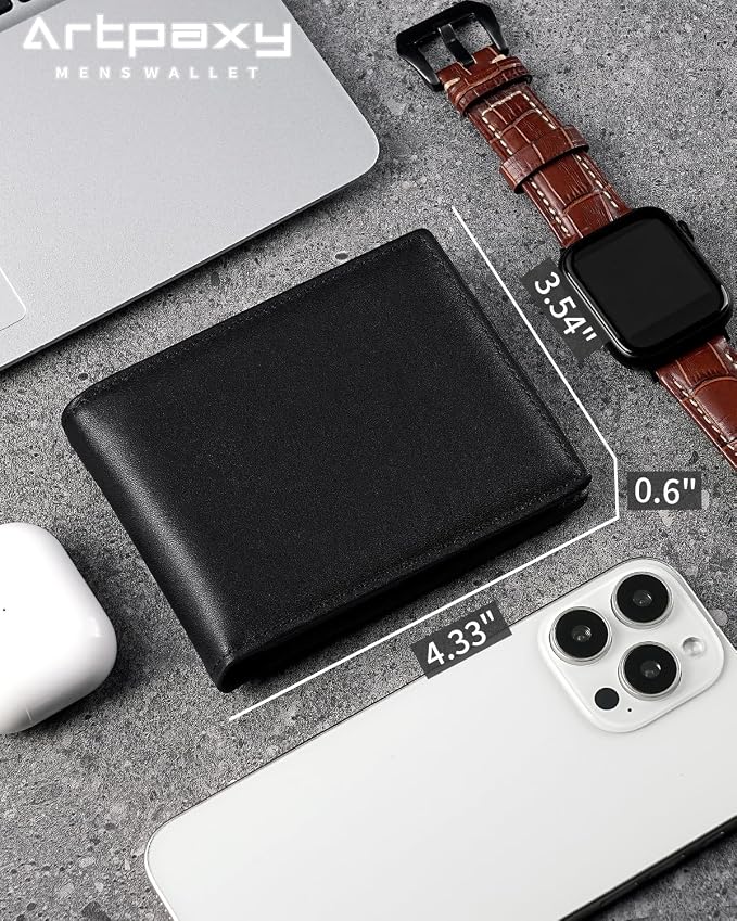 Genuine Leather Bifold Wallet for Men