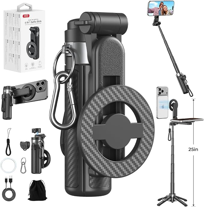 5-in-1 Multifunctional Design Selfie Stick, Mini Tripod